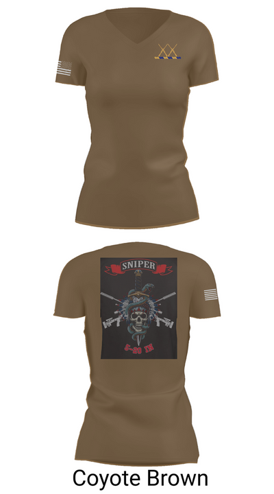 5-20 Infantry, Sniper section 41937492 Women's Short Sleeve V-neck Shirt - 8