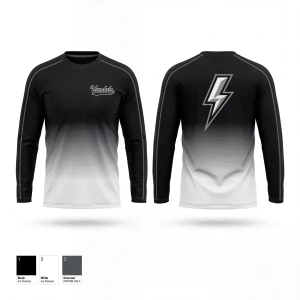 Long Sleeve Performance Shirt, Midwest Vandals, Baseball, Teamtime, Team time, sublimation, custom sports apparel, team uniforms, spirit wear, spiritwear, sports uniforms, custom shirts, team store, custom team store, fundraiser sports, apparel fundraiser