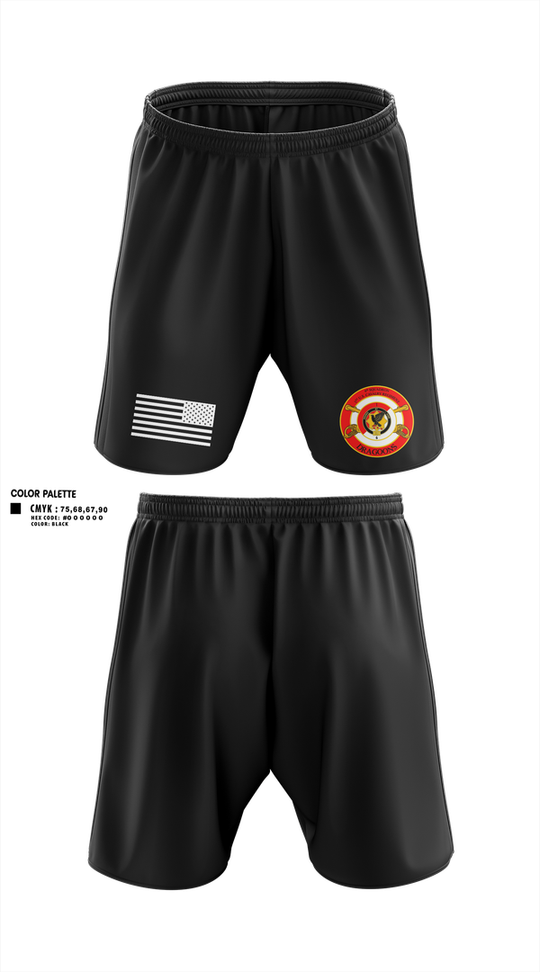 Athletic Shorts With Pockets, E Trp, 6-1 CAV, Army, Teamtime, Team time, sublimation, custom sports apparel, team uniforms, spirit wear, spiritwear, sports uniforms, custom shirts, team store, custom team store, fundraiser sports, apparel fundraiser