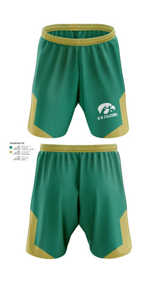 Athletic Shorts With Pockets, D-R Falcons, , Teamtime, Team time, sublimation, custom sports apparel, team uniforms, spirit wear, spiritwear, sports uniforms, custom shirts, team store, custom team store, fundraiser sports, apparel fundraiser