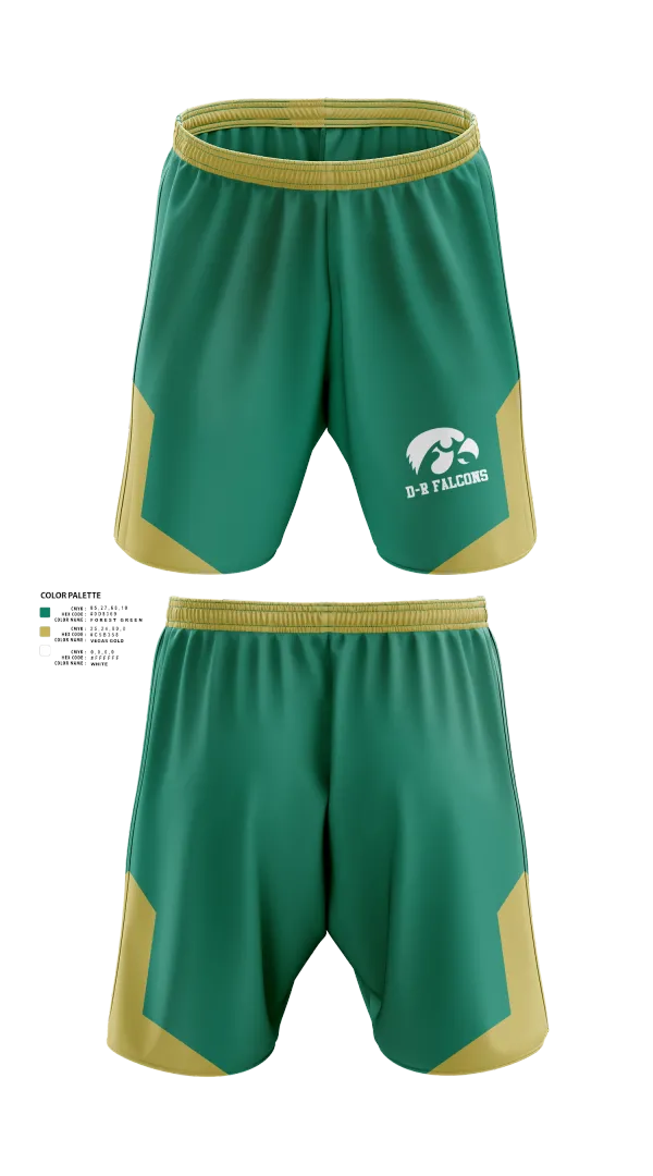 Athletic Shorts With Pockets, D-R Falcons, , Teamtime, Team time, sublimation, custom sports apparel, team uniforms, spirit wear, spiritwear, sports uniforms, custom shirts, team store, custom team store, fundraiser sports, apparel fundraiser