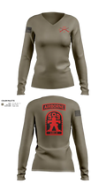 3-509th Parachute Infantry BN Able Nation 10459424 Women's Long Sleeve V-neck Shirt - 22