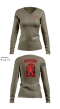 3-509th Parachute Infantry BN Able Nation 10459424 Women's Long Sleeve V-neck Shirt - 22
