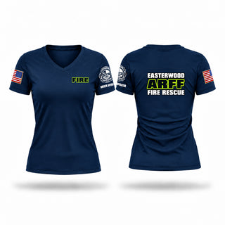Womens Short Sleeve Vneck Shirt, Easterwood Fire Rescue ( Protec Fire Services), Fire Department, Teamtime, Team time, sublimation, custom sports apparel, team uniforms, spirit wear, spiritwear, sports uniforms, custom shirts, team store, custom team store, fundraiser sports, apparel fundraiser