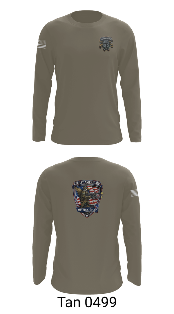 Long Sleeve Performance Shirt, 01-26 MP BOLC, Army, Teamtime, Team time, sublimation, custom sports apparel, team uniforms, spirit wear, spiritwear, sports uniforms, custom shirts, team store, custom team store, fundraiser sports, apparel fundraiser