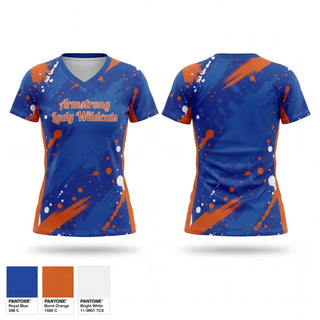 Womens Short Sleeve Vneck Shirt, Armstrong Lady Wildcats, Softball, Teamtime, Team time, sublimation, custom sports apparel, team uniforms, spirit wear, spiritwear, sports uniforms, custom shirts, team store, custom team store, fundraiser sports, apparel fundraiser