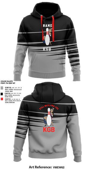 Hoodie, KGB, Bowling, Teamtime, Team time, sublimation, custom sports apparel, team uniforms, spirit wear, spiritwear, sports uniforms, custom shirts, team store, custom team store, fundraiser sports, apparel fundraiser