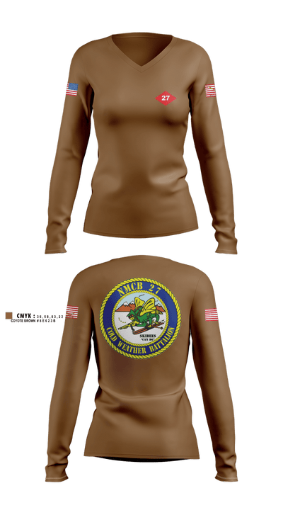 NMCB  27 Women's Long Sleeve V-neck Shirt - 1