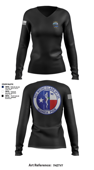 Womens Long Sleeve Vneck Shirt, TCC Paramedic Class 3FT.25, , Teamtime, Team time, sublimation, custom sports apparel, team uniforms, spirit wear, spiritwear, sports uniforms, custom shirts, team store, custom team store, fundraiser sports, apparel fundraiser