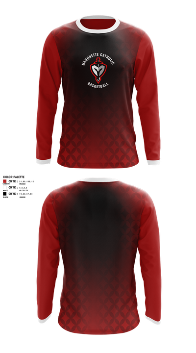 Marquette Catholic 96564112 Long Sleeve Performance Shirt 1