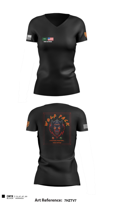 Wolf PAC-🚀🚀🚀 3395688 Women's Short Sleeve V-neck Shirt - 6