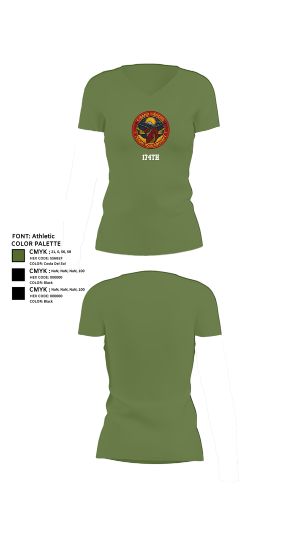 Womens Short Sleeve Vneck Shirt, 174th, , Teamtime, Team time, sublimation, custom sports apparel, team uniforms, spirit wear, spiritwear, sports uniforms, custom shirts, team store, custom team store, fundraiser sports, apparel fundraiser