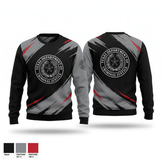 Crew Neck Sweatshirt, Texas Department of Criminal Justice, , Teamtime, Team time, sublimation, custom sports apparel, team uniforms, spirit wear, spiritwear, sports uniforms, custom shirts, team store, custom team store, fundraiser sports, apparel fundraiser