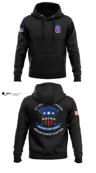 Hoodie, Mountaineer Chapter Adjutant General Regimental Association, Army, Teamtime, Team time, sublimation, custom sports apparel, team uniforms, spirit wear, spiritwear, sports uniforms, custom shirts, team store, custom team store, fundraiser sports, apparel fundraiser