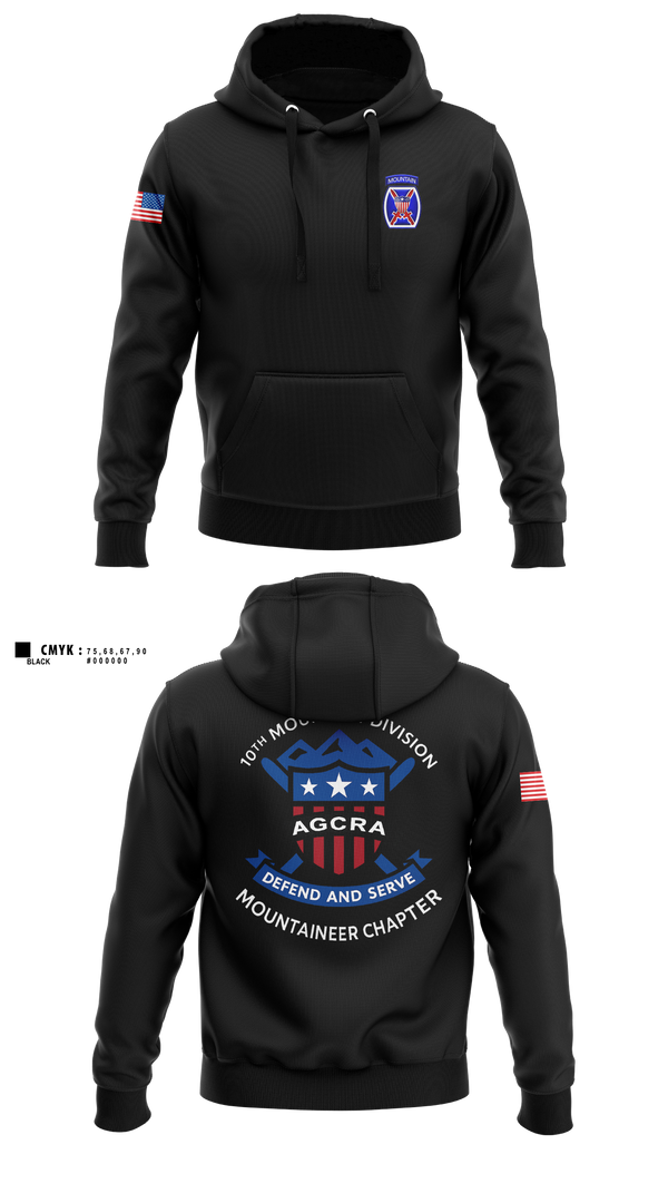Hoodie, Mountaineer Chapter Adjutant General Regimental Association, Army, Teamtime, Team time, sublimation, custom sports apparel, team uniforms, spirit wear, spiritwear, sports uniforms, custom shirts, team store, custom team store, fundraiser sports, apparel fundraiser