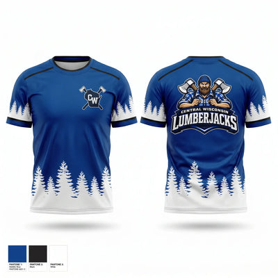 Central Wisconsin lumberjacks Soft Poly Tee Cotton Like Feel - 1