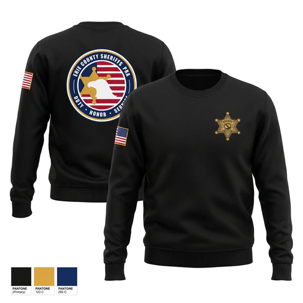 Crew Neck Sweatshirt, Erie County Sheriff's Office PBA, Police, Teamtime, Team time, sublimation, custom sports apparel, team uniforms, spirit wear, spiritwear, sports uniforms, custom shirts, team store, custom team store, fundraiser sports, apparel fundraiser