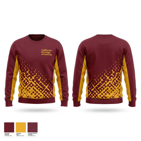 Crew Neck Sweatshirt, California Prestige University, Baseball, Teamtime, Team time, sublimation, custom sports apparel, team uniforms, spirit wear, spiritwear, sports uniforms, custom shirts, team store, custom team store, fundraiser sports, apparel fundraiser