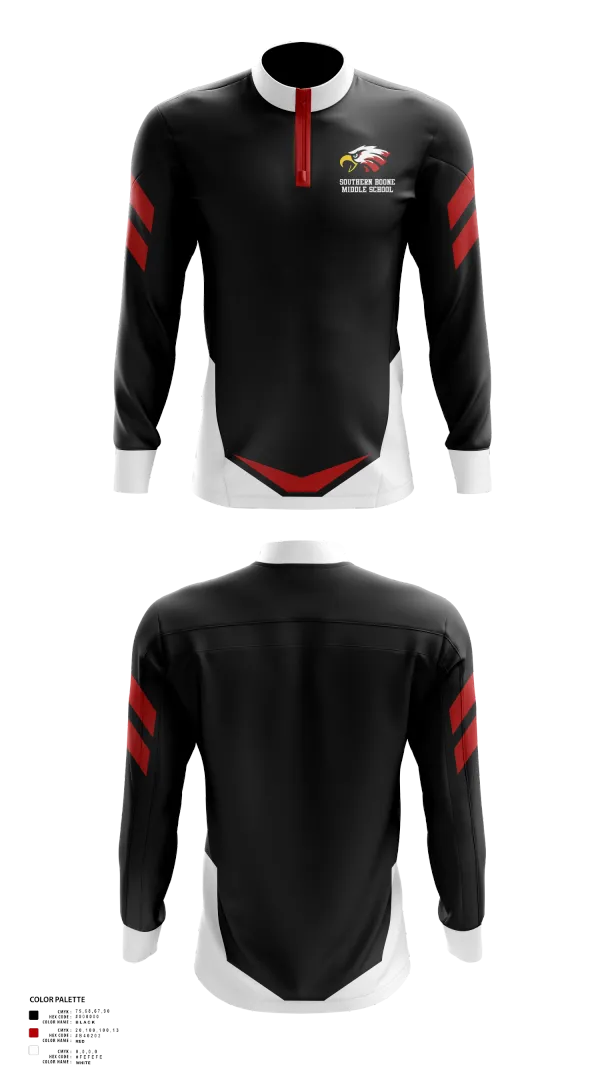 Quarter Zip Jacket, Southern Boone Middle School Volleyball, Women's Volleyball, Teamtime, Team time, sublimation, custom sports apparel, team uniforms, spirit wear, spiritwear, sports uniforms, custom shirts, team store, custom team store, fundraiser sports, apparel fundraiser