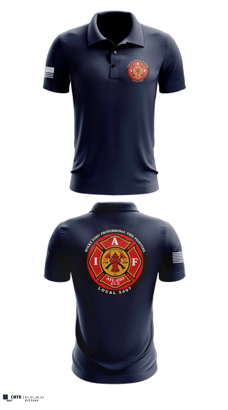 Short Sleeve Performance Polo, Rocky Ford Professional Firefighters Local 5497, Fire Department, Teamtime, Team time, sublimation, custom sports apparel, team uniforms, spirit wear, spiritwear, sports uniforms, custom shirts, team store, custom team store, fundraiser sports, apparel fundraiser