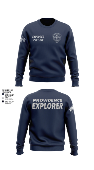 Crew Neck Sweatshirt, Explorers, Police, Teamtime, Team time, sublimation, custom sports apparel, team uniforms, spirit wear, spiritwear, sports uniforms, custom shirts, team store, custom team store, fundraiser sports, apparel fundraiser