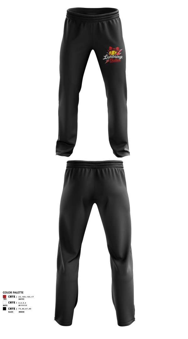 Sweatpants, Bluegrass Lightning Belles, Softball, Teamtime, Team time, sublimation, custom sports apparel, team uniforms, spirit wear, spiritwear, sports uniforms, custom shirts, team store, custom team store, fundraiser sports, apparel fundraiser