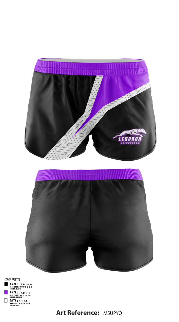 Womens Shorts, Lebanon Greyhounds, Spirit Store, Teamtime, Team time, sublimation, custom sports apparel, team uniforms, spirit wear, spiritwear, sports uniforms, custom shirts, team store, custom team store, fundraiser sports, apparel fundraiser