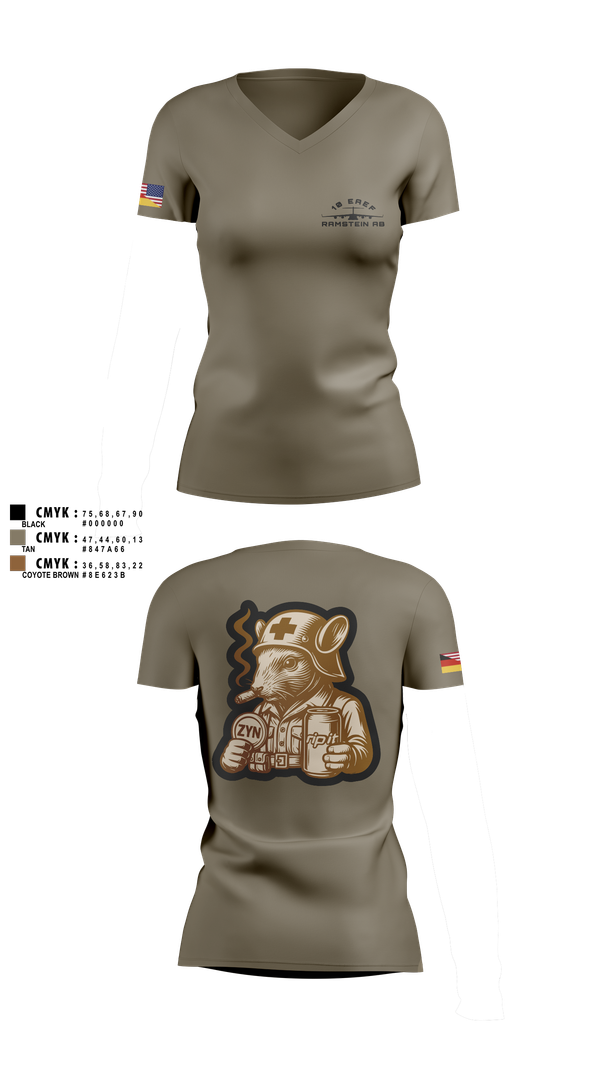 Womens Short Sleeve Vneck Shirt, 10 EAEF Bronze Crew, , Teamtime, Team time, sublimation, custom sports apparel, team uniforms, spirit wear, spiritwear, sports uniforms, custom shirts, team store, custom team store, fundraiser sports, apparel fundraiser