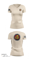 9th Engineer Support Battalion 95542880 Women's Short Sleeve V-neck Shirt - 21