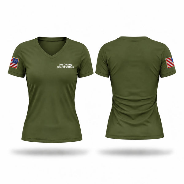 Lee County Sheriff’s Office Women's Short Sleeve V-neck Shirt - 1