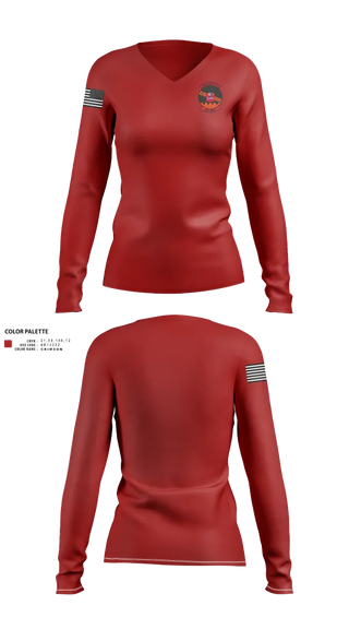 Womens Long Sleeve Vneck Shirt, AFLCMCSWAT, , Teamtime, Team time, sublimation, custom sports apparel, team uniforms, spirit wear, spiritwear, sports uniforms, custom shirts, team store, custom team store, fundraiser sports, apparel fundraiser