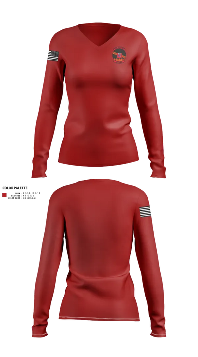 AFLCMCSWAT 46376626 Women's Long Sleeve V-neck Shirt - 111