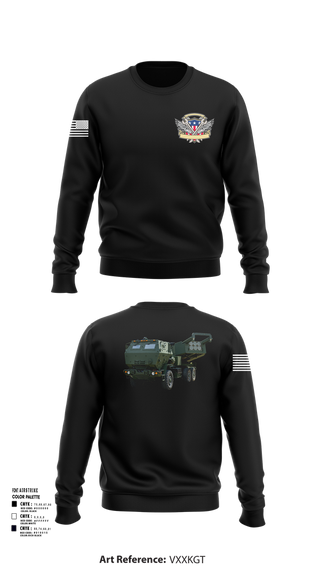 Crew Neck Sweatshirt, 182nd Field Artillery, Army, Teamtime, Team time, sublimation, custom sports apparel, team uniforms, spirit wear, spiritwear, sports uniforms, custom shirts, team store, custom team store, fundraiser sports, apparel fundraiser