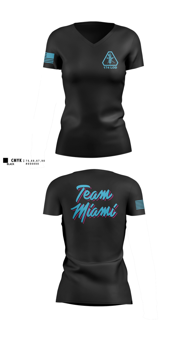 Womens Short Sleeve Vneck Shirt, 174th Legal Operations Detachment, Army, Teamtime, Team time, sublimation, custom sports apparel, team uniforms, spirit wear, spiritwear, sports uniforms, custom shirts, team store, custom team store, fundraiser sports, apparel fundraiser