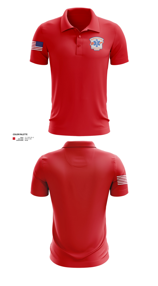 Short Sleeve Performance Polo, Hardeman County Ambulance Service, EMS/EMT, Teamtime, Team time, sublimation, custom sports apparel, team uniforms, spirit wear, spiritwear, sports uniforms, custom shirts, team store, custom team store, fundraiser sports, apparel fundraiser
