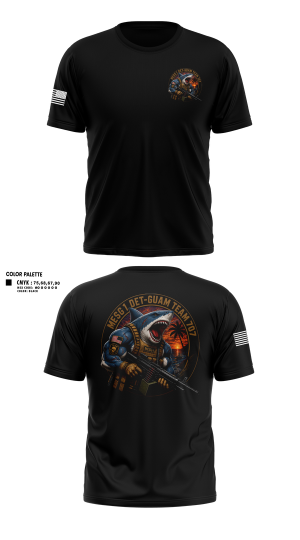 Short Sleeve Performance Shirt, MESG-1 DET GUAM TEAM 707, Navy, Teamtime, Team time, sublimation, custom sports apparel, team uniforms, spirit wear, spiritwear, sports uniforms, custom shirts, team store, custom team store, fundraiser sports, apparel fundraiser