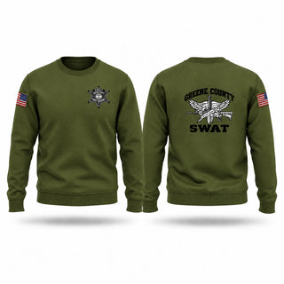 Crew Neck Sweatshirt, Greene County SWAT, Police, Teamtime, Team time, sublimation, custom sports apparel, team uniforms, spirit wear, spiritwear, sports uniforms, custom shirts, team store, custom team store, fundraiser sports, apparel fundraiser
