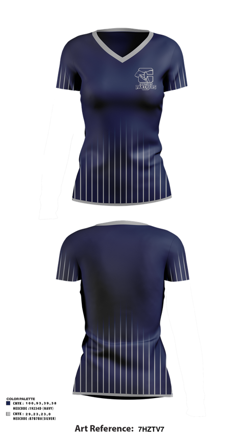 Womens Short Sleeve Vneck Shirt, Century Panthers Golf, Golf, Teamtime, Team time, sublimation, custom sports apparel, team uniforms, spirit wear, spiritwear, sports uniforms, custom shirts, team store, custom team store, fundraiser sports, apparel fundraiser
