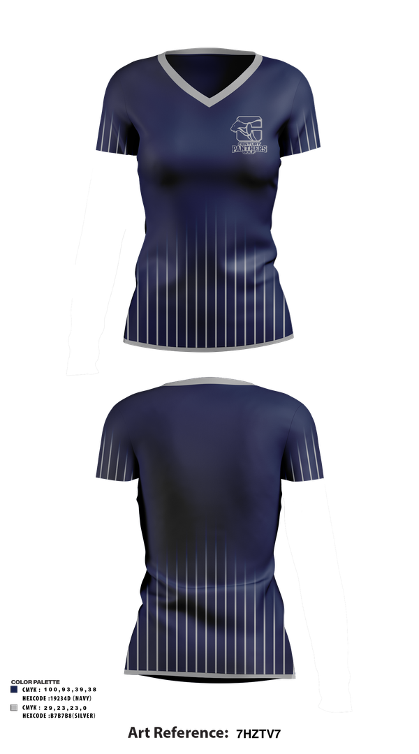 Womens Short Sleeve Vneck Shirt, Century Panthers Golf, Golf, Teamtime, Team time, sublimation, custom sports apparel, team uniforms, spirit wear, spiritwear, sports uniforms, custom shirts, team store, custom team store, fundraiser sports, apparel fundraiser