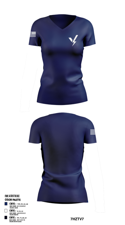 Hybridsz 75736541 Women's Short Sleeve V-neck Shirt - 1