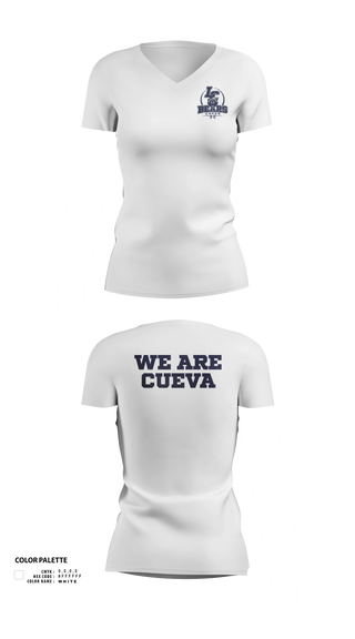 Womens Short Sleeve Vneck Shirt, La Cueva Bears, Cheer, Teamtime, Team time, sublimation, custom sports apparel, team uniforms, spirit wear, spiritwear, sports uniforms, custom shirts, team store, custom team store, fundraiser sports, apparel fundraiser