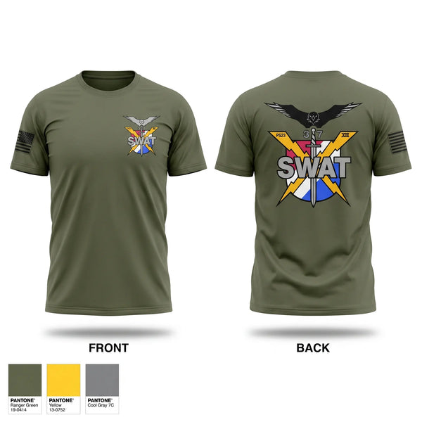 Old School Cotton Feel Shirt, Temple SWAT, Police, Teamtime, Team time, sublimation, custom sports apparel, team uniforms, spirit wear, spiritwear, sports uniforms, custom shirts, team store, custom team store, fundraiser sports, apparel fundraiser