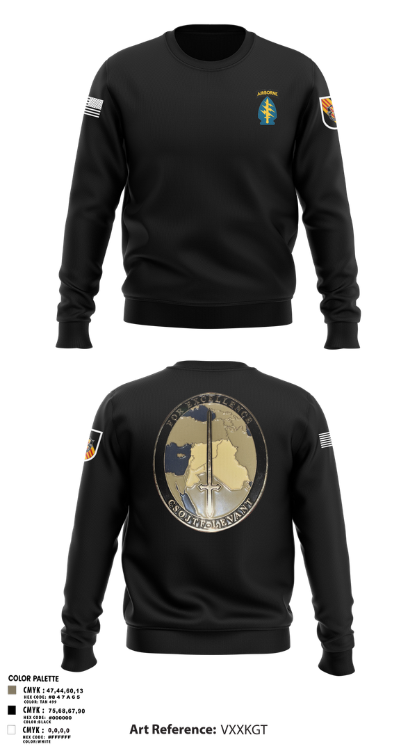 Crew Neck Sweatshirt, 5th Special Forces Group, , Teamtime, Team time, sublimation, custom sports apparel, team uniforms, spirit wear, spiritwear, sports uniforms, custom shirts, team store, custom team store, fundraiser sports, apparel fundraiser