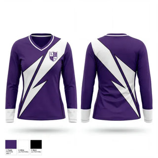 Womens Long Sleeve Vneck Shirt, Wolves, Men's Soccer, Teamtime, Team time, sublimation, custom sports apparel, team uniforms, spirit wear, spiritwear, sports uniforms, custom shirts, team store, custom team store, fundraiser sports, apparel fundraiser