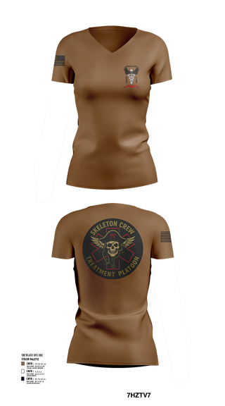 Womens Short Sleeve Vneck Shirt, Treatment Platoon, , Teamtime, Team time, sublimation, custom sports apparel, team uniforms, spirit wear, spiritwear, sports uniforms, custom shirts, team store, custom team store, fundraiser sports, apparel fundraiser