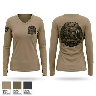 Womens Long Sleeve Vneck Shirt, 1192 EN CO, Army, Teamtime, Team time, sublimation, custom sports apparel, team uniforms, spirit wear, spiritwear, sports uniforms, custom shirts, team store, custom team store, fundraiser sports, apparel fundraiser