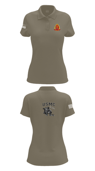 Womens Short Sleeve Performance Polo, 1st Bn 2mar 2nd MarDiv, , Teamtime, Team time, sublimation, custom sports apparel, team uniforms, spirit wear, spiritwear, sports uniforms, custom shirts, team store, custom team store, fundraiser sports, apparel fundraiser