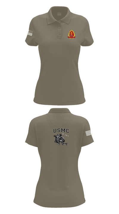 1st Bn 2mar 2nd MarDiv 35824328 Women's Short Sleeve Performance Polo  - 75