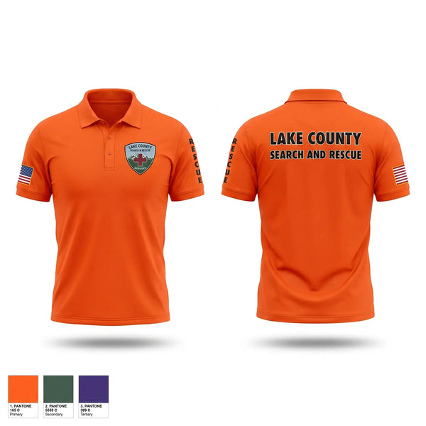 Short Sleeve Performance Polo, Lake County Search and Rescue (Colorado), EMS/EMT, Teamtime, Team time, sublimation, custom sports apparel, team uniforms, spirit wear, spiritwear, sports uniforms, custom shirts, team store, custom team store, fundraiser sports, apparel fundraiser