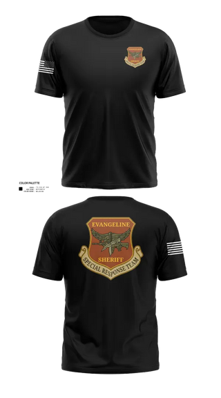 Old School Cotton Feel Shirt, Evangeline Parish Sheriffs Office S.R.T, Police, Teamtime, Team time, sublimation, custom sports apparel, team uniforms, spirit wear, spiritwear, sports uniforms, custom shirts, team store, custom team store, fundraiser sports, apparel fundraiser